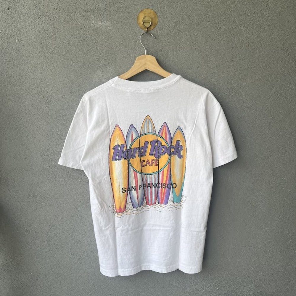 Hard Rock Cafe San Francisco Surfing White t Shirtwljt122
